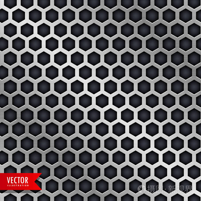 在金属风格矢量蜂窝模式设计