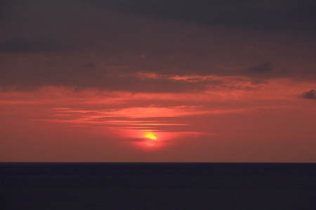 海海滩日落