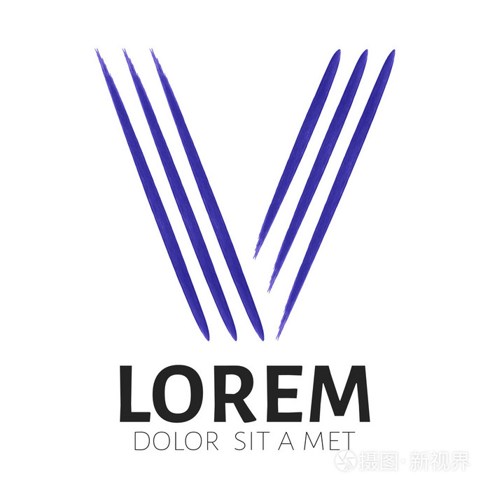 字母v 品牌企业标志的标志插画-正版商用图片0uv3rz-摄图新视界