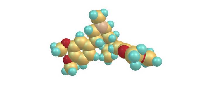 维拉帕米分子结构上白色孤立图片