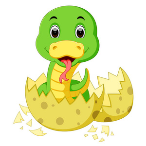 可爱的小宝贝蛇卡通照片