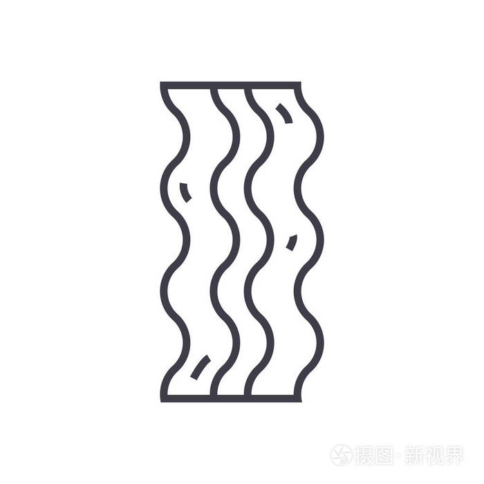 熏肉矢量线图标, 标志, 插图背景,可编辑笔触插画-正版商用图片0uvhcb