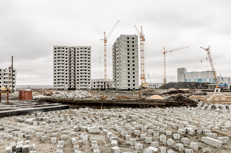 起重机和建筑施工现场