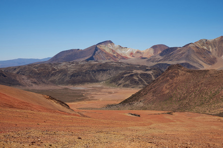 色彩缤纷的山脉的阿塔卡马沙漠