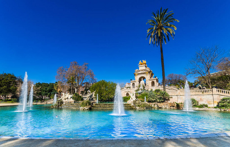 fontn av parc de la ciutadella, barcelona, Spanien