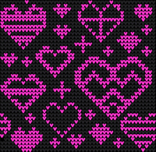 程式化的粉红色针织纹理图片