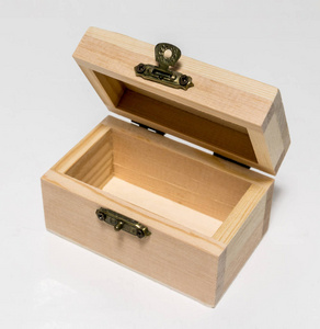 打开的木盒子图片