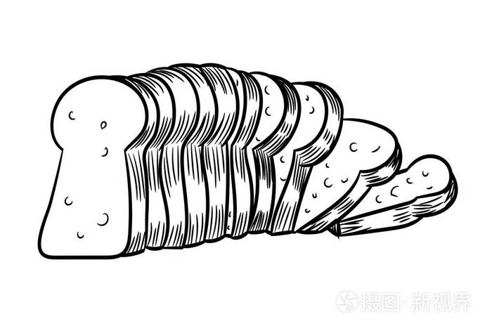手绘切片面包矢量图插画-正版商用图片0uwff9-摄图新视界