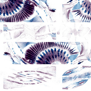 水彩的无缝拼接图案