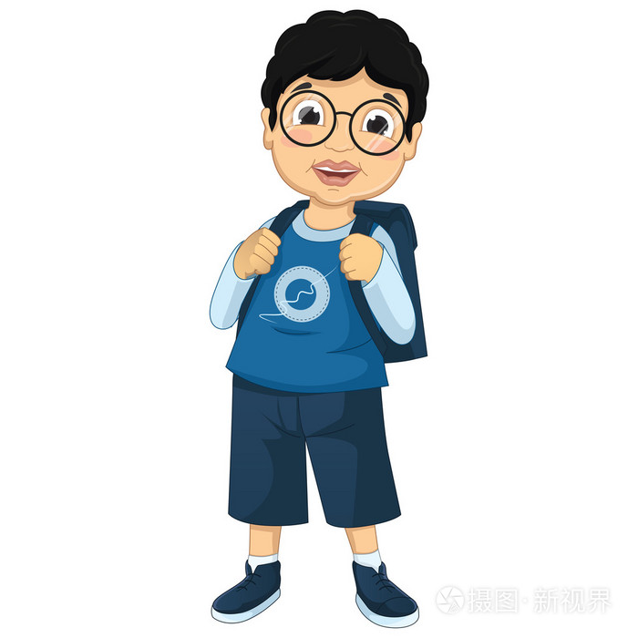 男孩学生矢量图