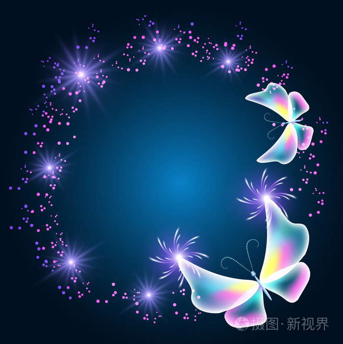 神话般的透明蝴蝶