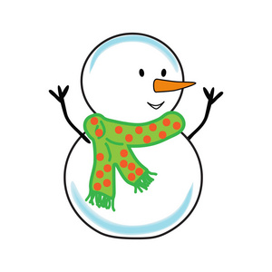 性格开朗的雪人图片