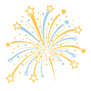 星光灿烂烟花图片