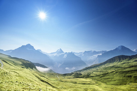 高山景观，格林德沃第一瑞士