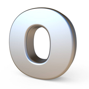 金属字体字母 O 3d