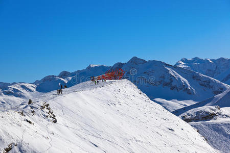 奥地利bad gastein山地滑雪场观景