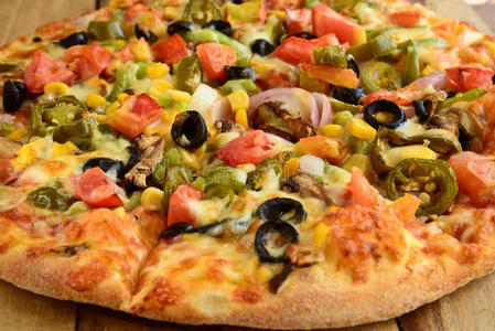 印度素食披萨照片