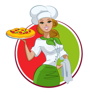 女披萨厨师