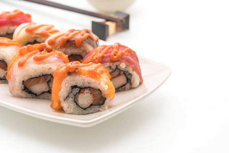辣酱日本的食物风格混搭寿司卷