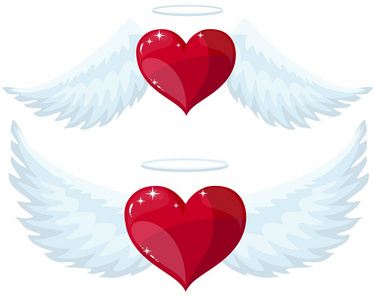 带翅膀的天使心照片