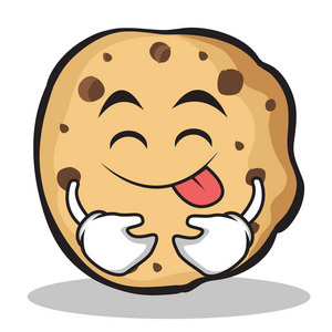 甜饼干字符卡通吐舌笑脸照片