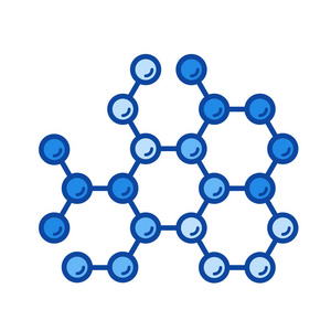 分子的结构线图标