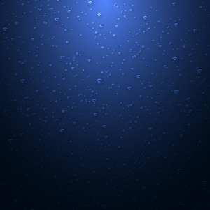 水晶水滴深蓝色背景与水滴照片