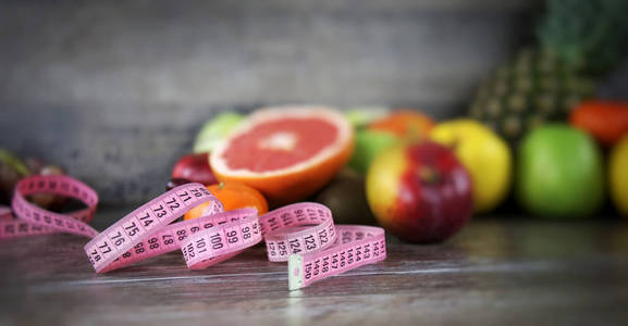 健康有机的水果组成的混合