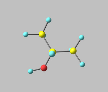 硼酸及硼酸酯异丙醇分子上灰色孤立照片