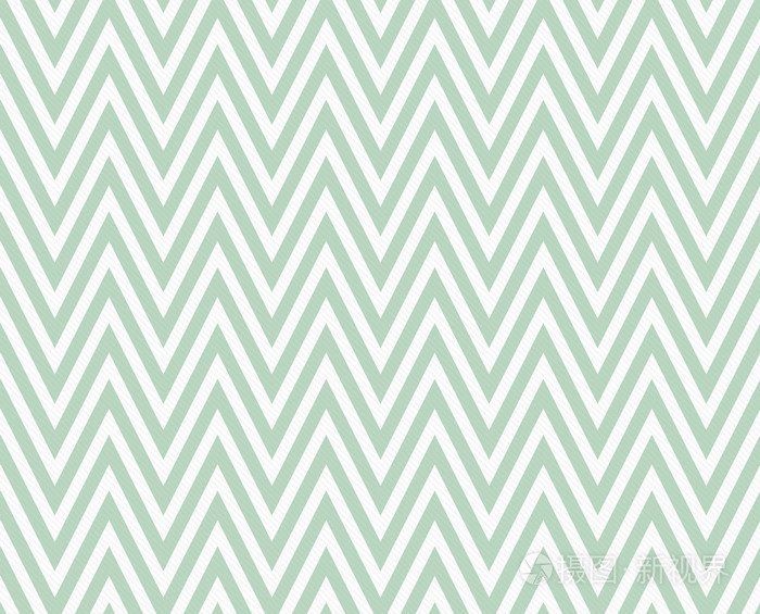 绿色和白色的锯齿形纹理的织物重复图案背景