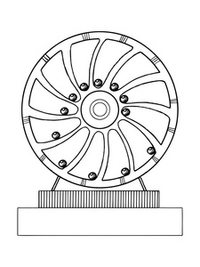 永恒的运动机器雕刻矢量