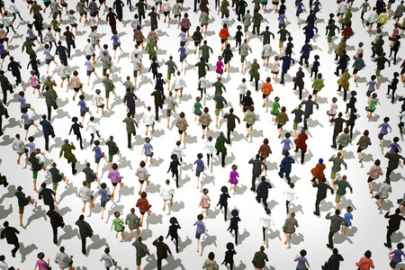 人逃跑的 3d 图照片