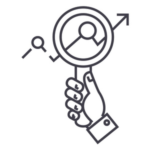 标志, 插图背景,可编辑笔触上升趋势条形图图标简单矢量图雪花矢量