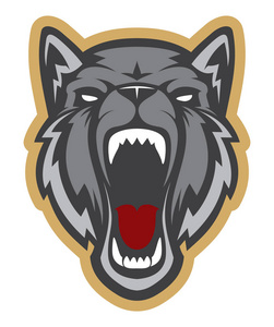 狼的团队狼头标识.团队的吉祥物照片