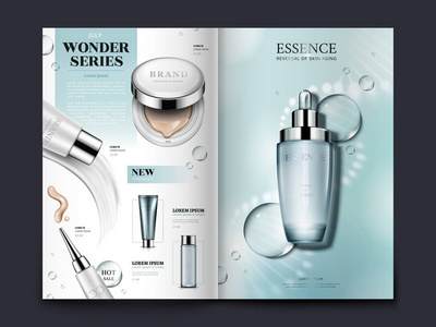 化妆品宣传册设计图片