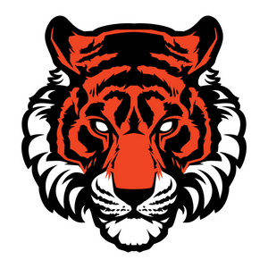 虎头的吉祥物.伟大的体育标志与球队吉祥物照片
