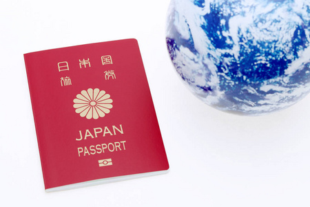 日本护照和地球地球
