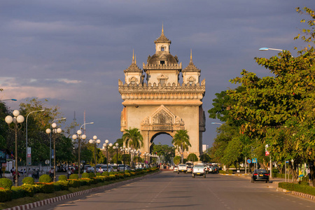 在万象 patuxai 纪念碑