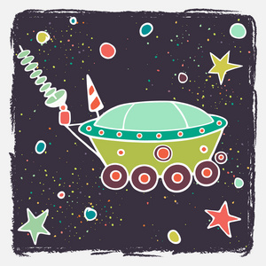 月亮车图片-月亮车素材-月亮车插画-摄图新视界