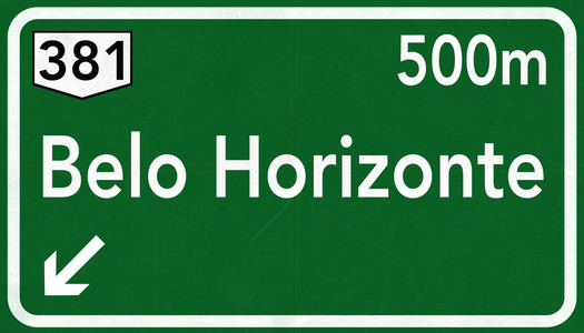 贝洛奥里藏特巴西公路路标图片