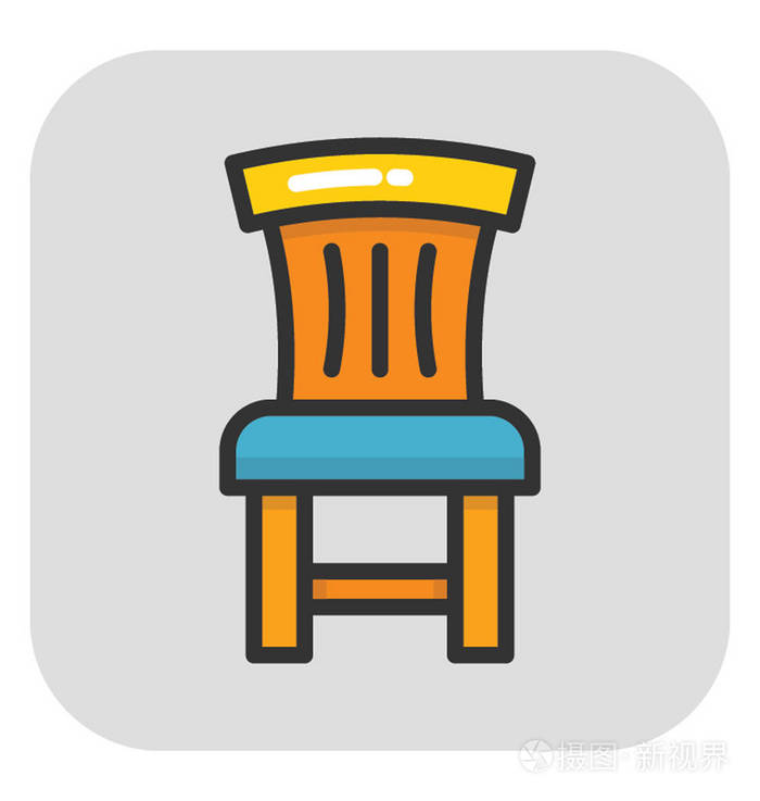 椅子上矢量图标