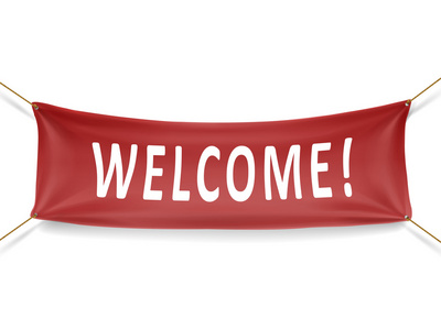 欢迎红色欢迎红色横幅照片