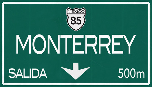 蒙特雷墨西哥公路路标