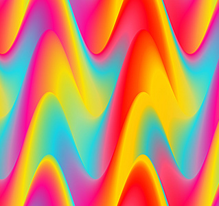 色彩艳丽，抽象背景与波模式。彩虹色壁纸