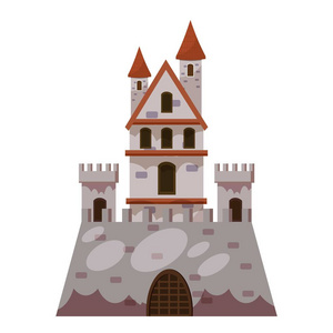 梦幻城堡图标，卡通风格