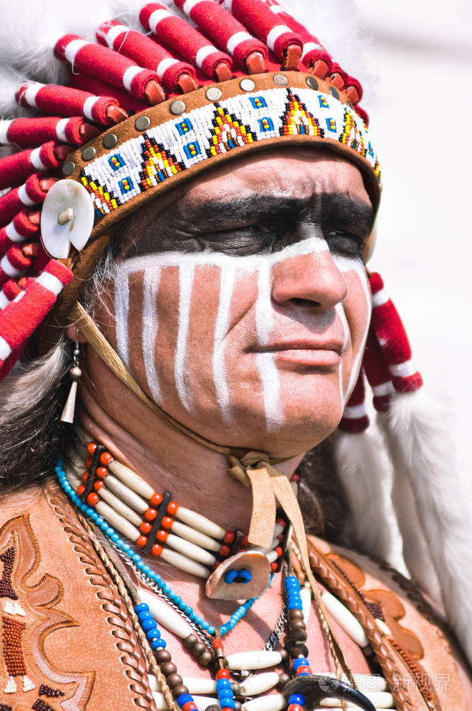 美国印地安酋长的肖像