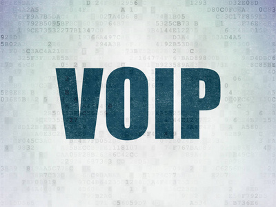 Web 设计概念 Voip 数字数据纸张背景上