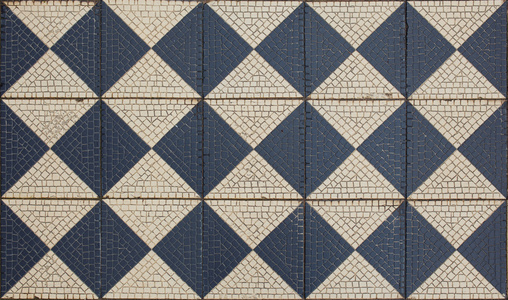 古代马赛克古代的马赛克地板,方格图案照片