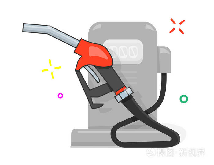 加油站矢量图,卡通风格