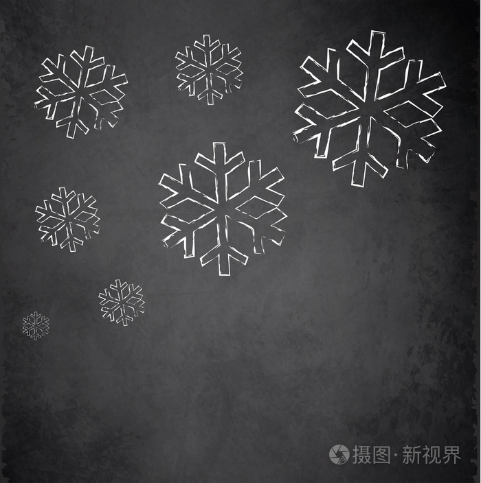 圣诞雪花黑板黑板栅格